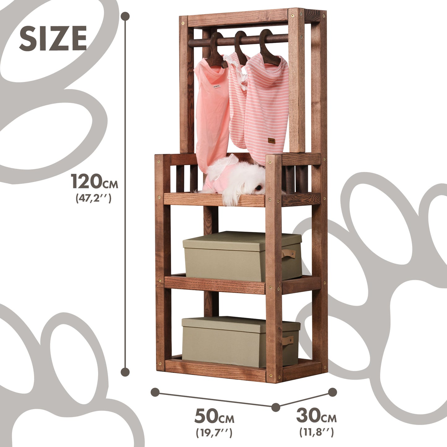 Wooden Dog Wardrobe
