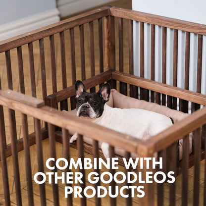 Wooden Dog Bed with Pillow